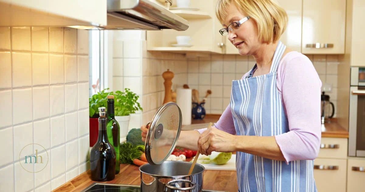 Woman balancing blood sugar through dietary modifications